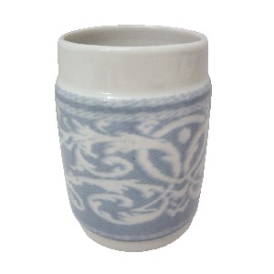 VASO BAÑO BORDE TOALLA AZUL
