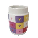 VASO BAÑO BORDE CORAZON COLORES