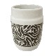VASO BAÑO BORDE CEBRA NEGRO