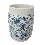 VASO BAÑO BORDE TAPICERIA AZUL