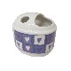 VASO CEPILLOS BORDE CORAZON AZUL