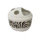 VASO CEPILLOS BORDE CEBRA NEGRO