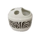 VASO CEPILLOS BORDE CEBRA NEGRO