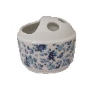 VASO CEPILLOS BORDE TAPICERIA AZUL