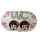 PLACA OVALADA BAÑO PORCELANA WC ROSA