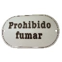 PLACA OVALADA LETRERO PROHIBIDO FUMAR