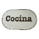 PLACA OVALADA LETRERO COCINA