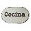 PLACA OVALADA LETRERO COCINA