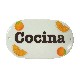 PLACA OVALADA COCINA NARANJAS