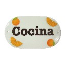 PLACA OVALADA COCINA NARANJAS