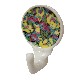 PERCHA COLGADOR FLORES AZUL AMARILLO