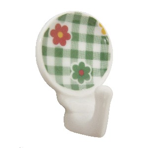 PERCHA COLGADOR FLOR VICHY VERDE