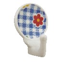 PERCHA COLGADOR FLOR VICHY AZUL