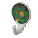 PERCHA COLGADOR ADHESIVA FRUTAS VERDE