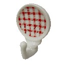 PERCHA COLGADOR ADHESIVA VICHY ROJO