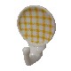 PERCHA COLGADOR ADHESIVA VICHY AMARILLO