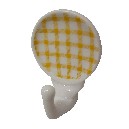 PERCHA COLGADOR ADHESIVA VICHY AMARILLO
