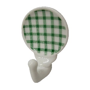 PERCHA COLGADOR ADHESIVA VICHY VERDE