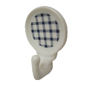 PERCHA COLGADOR ADHESIVA VICHY AZUL