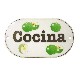 PLACA OVALADA COCINA MANZANA VERDE
