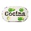 PLACA OVALADA COCINA MANZANA VERDE