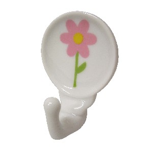 PERCHA COLGADOR ADHESIV MARGARITA ROSA