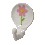 PERCHA COLGADOR ADHESIV MARGARITA ROSA