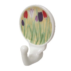 PERCHA COLGADOR ADHESIVA TULIPANES CESPED