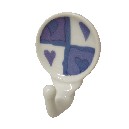 PERCHA COLGADOR ADHESIVA CORAZON AZUL