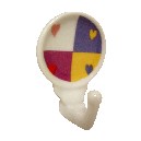 PERCHA COLGADOR ADHESIVA CORAZON COLORES