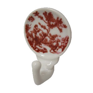 PERCHA COLGADOR ADHESIVA CLASICO ROJO