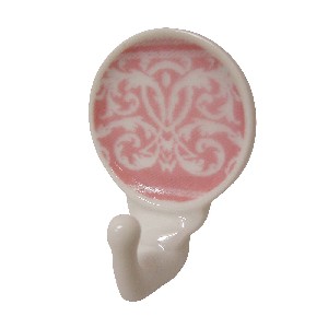 PERCHA COLGADOR ADHESIVA TOALLA ROSA