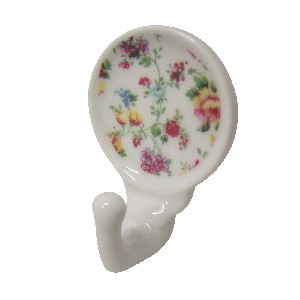 PERCHA COLGADOR ADHESIVA TAPICERIA ROSA