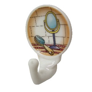 PERCHA COLGADOR ADHESIVA DIBUJO ESPEJO