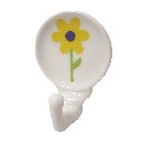 PERCHA COLGADOR ADHESIVA MARGARITA AMARILLO
