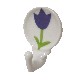 PERCHA COLGADOR ADHESIVA TULIPAN AZUL