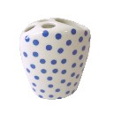 VASO CEPILLOS PLANO LUNARES GRANDE AZUL