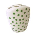 VASO CEPILLOS PLANO LUNARES GRANDE VERDE