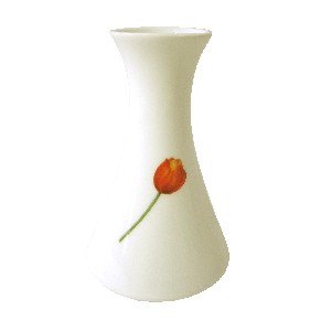 FLORERO CONO REDONDO TULIPAN ROJO