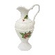 FLORERO ANFORA RELIEVE ACEBO BLANCO