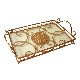 BANDEJA RECTANGULAR CRISTAL RESINA MARRON