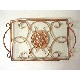 BANDEJA RECTANGULAR CRISTAL RESINA MARRON