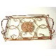 BANDEJA RECTANGULAR CRISTAL RESINA MARRON