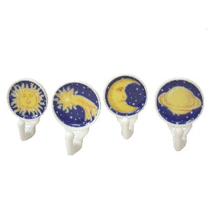 PERCHA COLGADOR ADHESIVA ASTROS AZUL SURTIDO