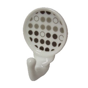 PERCHA COLGADOR ADHESIVA POMPAS GRISES
