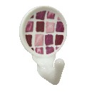 PERCHA COLGADOR ADHESIVA MOSAICO MALVA