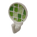 PERCHA COLGADOR ADHESIVA MOSAICO VERDE