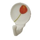 PERCHA COLGADOR ADHESIVA TULIPAN ROJO