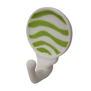 PERCHA COLGADOR ADHESIVA OLAS VERDE