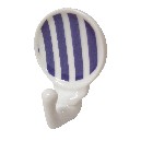 PERCHA COLGADOR ADHESIVA RAYAS AZUL